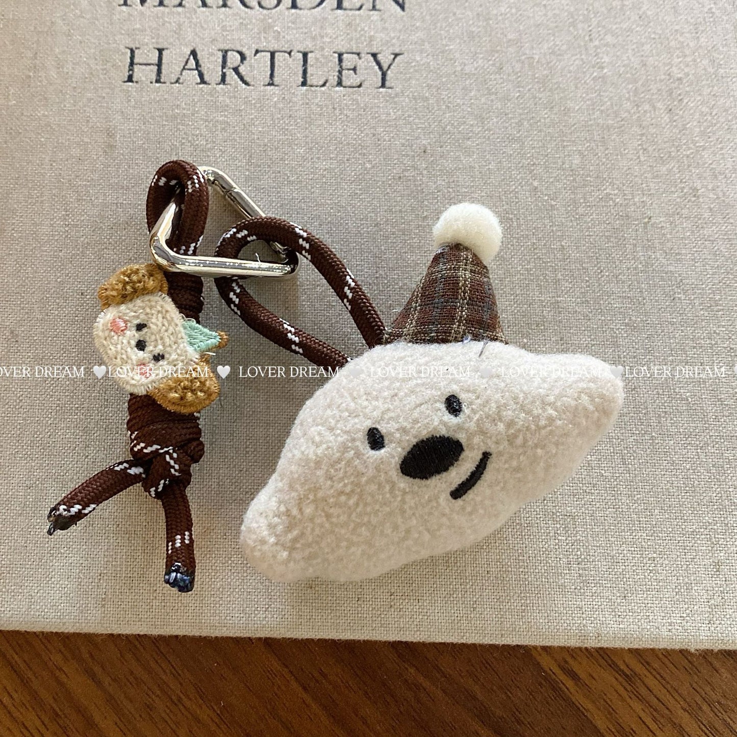 Korean Autumn and Winter New Cartoon Plush Bear Love Lanyard Keychain Fashion Cute Bag Pendant Ornaments